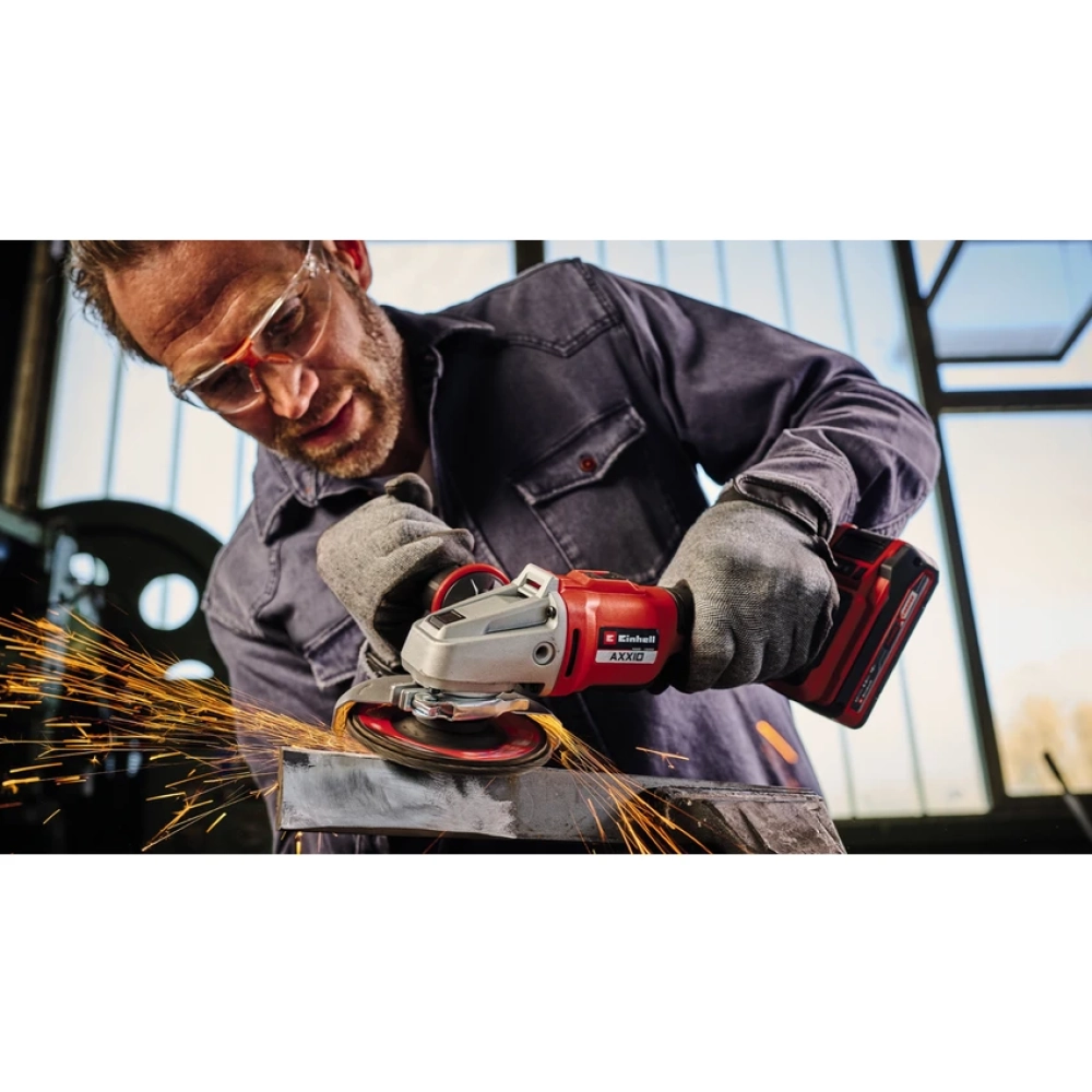 Einhell AXXIO 18/115 Q - Solo, Akülü Avuç Taşlama (Akü ve şarj cihazı dahil değildir)