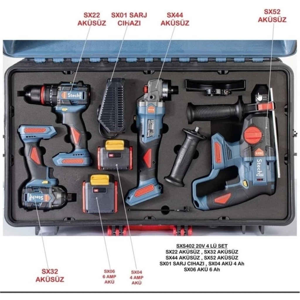 StechEnd SXS402 SET (SX22-SX32-SX44-SX52)1X4AH+1X6AH