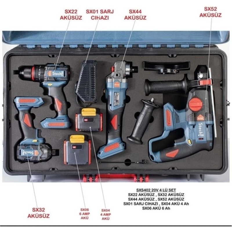 StechEnd SXS402 SET (SX22-SX32-SX44-SX52)1X4AH+1X6AH