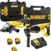 Dewalt DCH133NT Şarjlı Kırıcı Delici + DCG412NT Şarjlı Avuç Taşlama + 3x5 Ah Akü + 1 x Dolum Cihazı