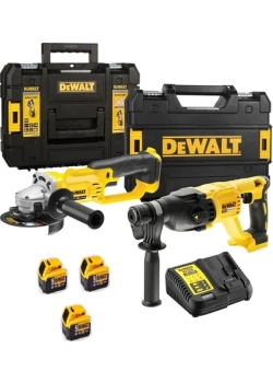 Dewalt DCH133NT Şarjlı Kırıcı Delici + DCG412NT Şarjlı Avuç Taşlama + 3x5 Ah Akü + 1 x Dolum Cihazı