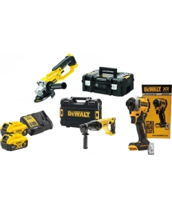 Dewalt DCG412NT ( 125MM ) +DCH133NT ( 2.6 J ) + DCF850NT ( 205 Nm) + 2x 5 Ah Akü + 1 Adet Dolum Cihazı