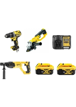 Dewalt DCD791NT + DCG412NT + DCH133NT + 2 x 5 Ah Akü + Şarj Cihazı