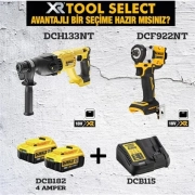 Dewalt DCH133NT Kırıcı Delici 2.6J+DCF922NT Somun Sıkma ( 406 Nm )+2X4AH Akü+Şarj Cihazı