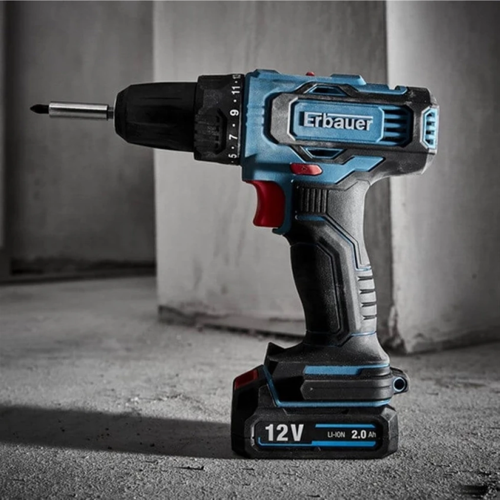 Erbauer Vidalama  Çift Akülü Sarjlı Matkap 12V