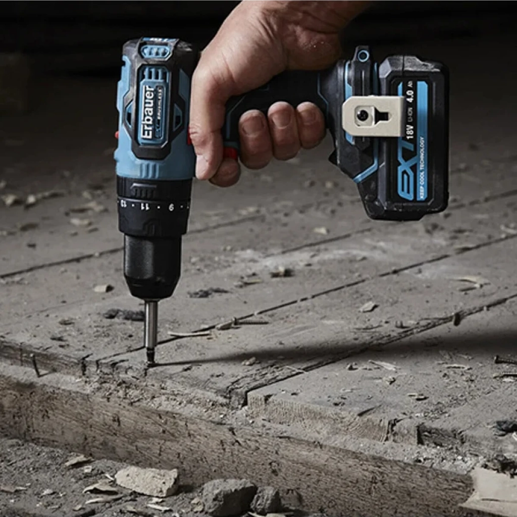 Erbauer Akülü Darbeli Vidalama  ECD18-LI-2  4AH Tek Akü