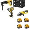 Dewalt DCH133NT( 2.6j )+DCF887NT( 206 Nm )+DCG412NT( 125 mm )+ 4ADET 5 Amper Batarya +1 Adet Dolum Cihazı