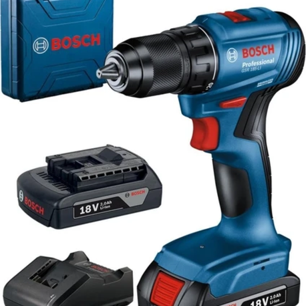 Bosch GSR 185-Li Çift Akülü 2Ah Vidalama Makinesi