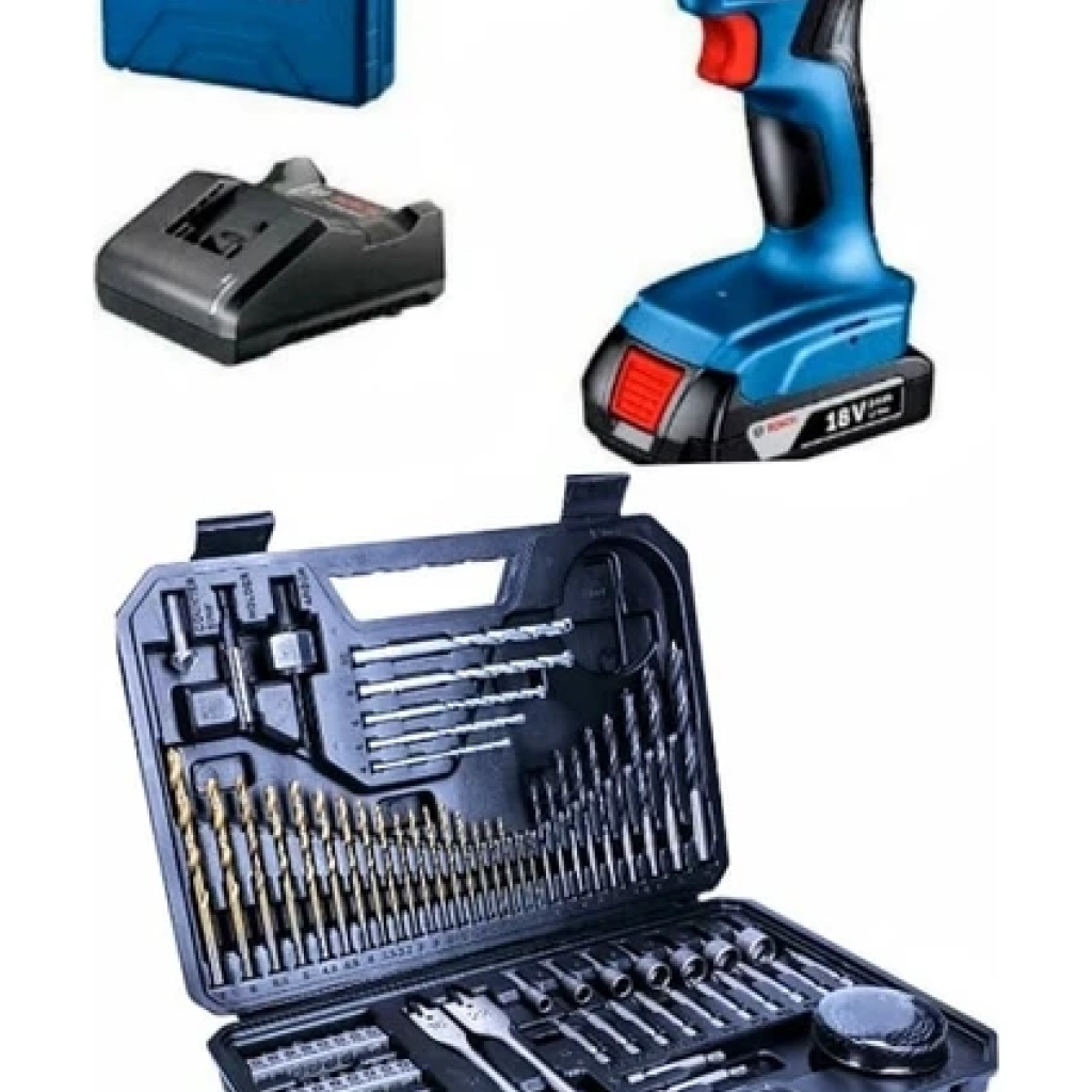 Bosch Gsr 185 Li (Tek Batarya) ve Bosch 103 Parça Aksesuar Seti