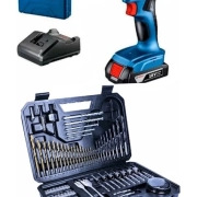 Bosch Gsr 185 Li (Tek Batarya) ve Bosch 103 Parça Aksesuar Seti