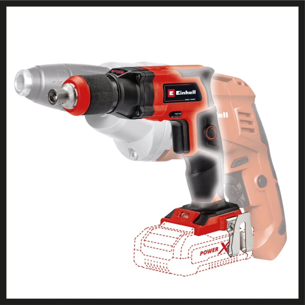 Einhell Akülü Alçıpan Vidalama TE-DY 18 Li-Solo Power X-Change (Lityum-İyon, 18 V, 4000 dev/dk, Derinlik Mesnedi, Sürekli Çalışma, Akü ve Şarj Cihazı 