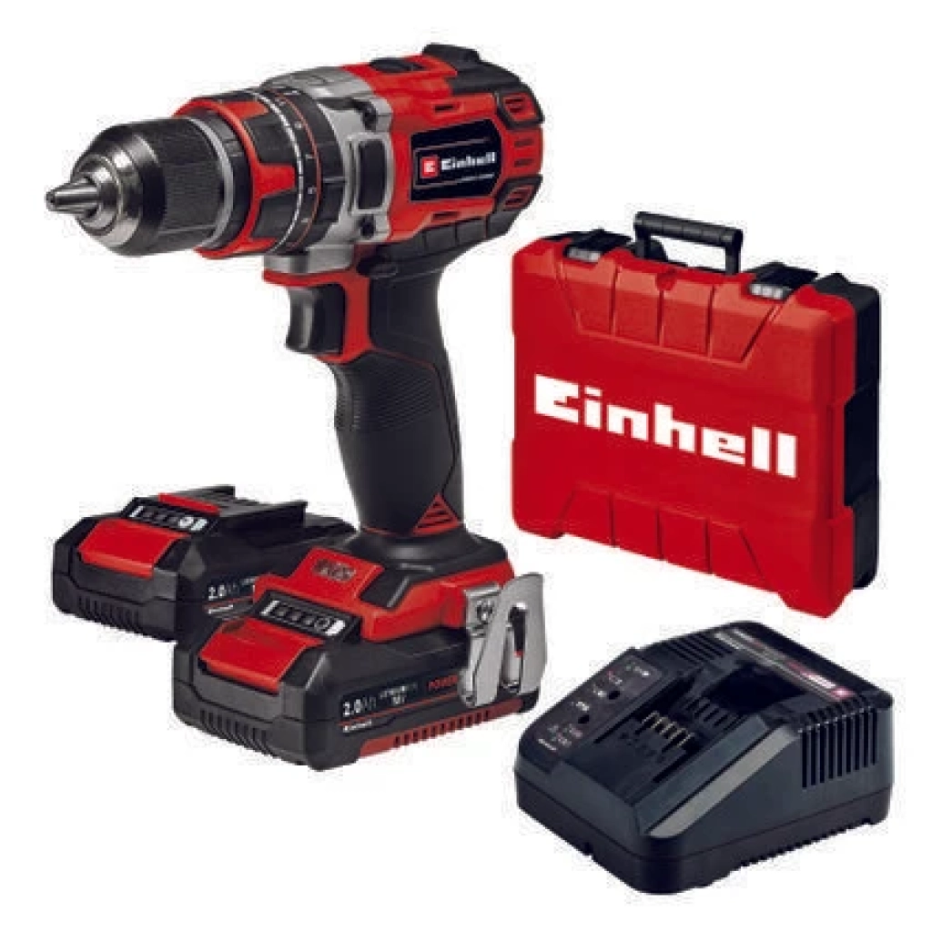 Einhell Professional Akülü Darbeli Vidalama TP-CD 18/50 Li-i BL Kit Power X-Change (18 V, kömürsüz, 50 Nm, darbeli delme fonksiyonu, 2x 2,0 Ah akü + ş