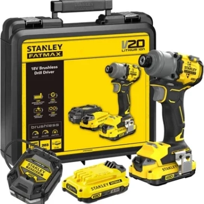 Stanley SFMCF830D2K-QW Darbeli Vidalama Makinesi Yedek Akü ile Ergonomik Tasarım ve Yüksek Tork